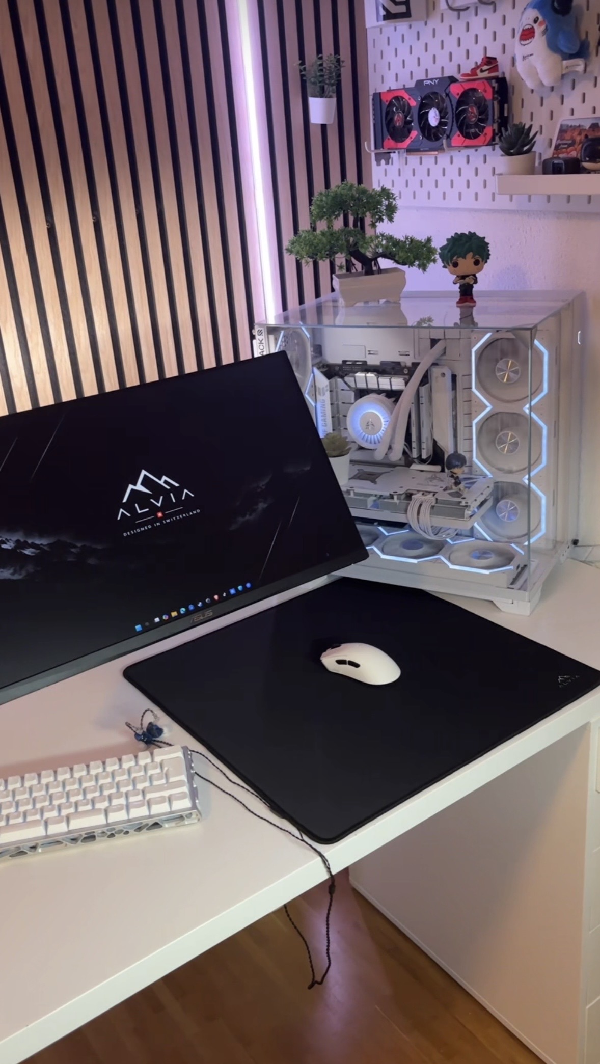 Lean’s desk setup with an ALVIA Control CC01 mousepad